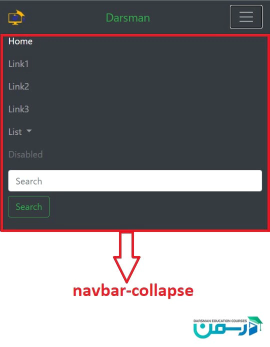navbar-collapse  در بوت استرپ4