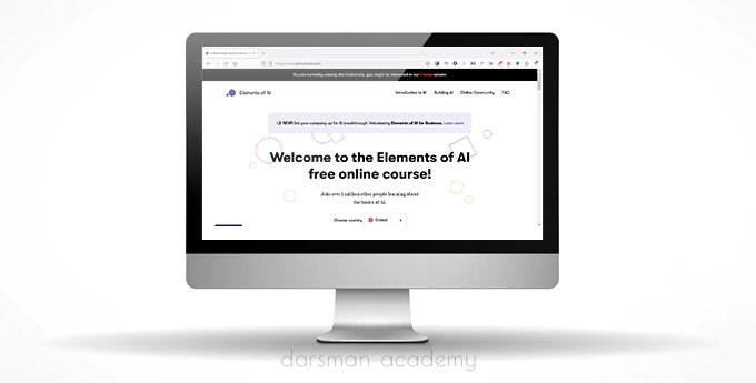 سایت های یادگیری هوش مصنوعی-Elements of AI