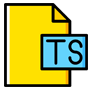 ویژگی پسوند فایل type script